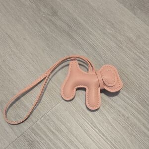 Pink Dog-Shaped Bag Charm Accessory
